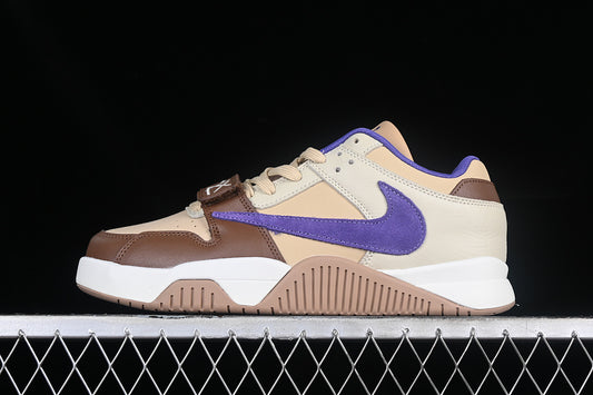 Travis Scott Nike Air Jordan Cut The Check Purple khaki Brown Sneakers