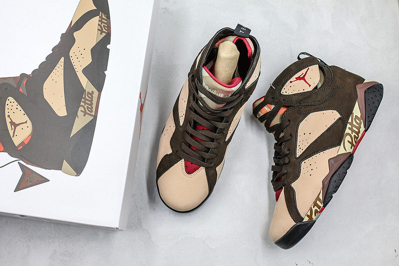 Nike Air Jordan 7 Retro Patta Shimmer Brown Sneakers