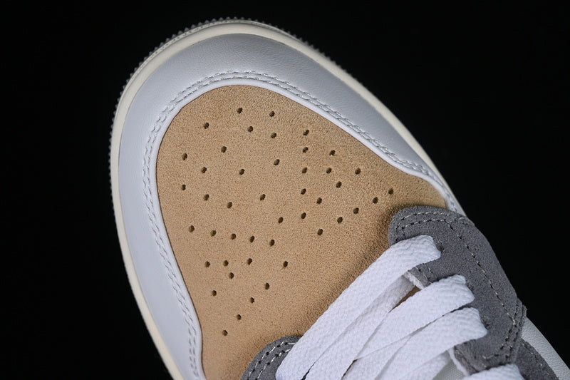 Nike Air Jordan 1 Low Grey Brown White Sneakers