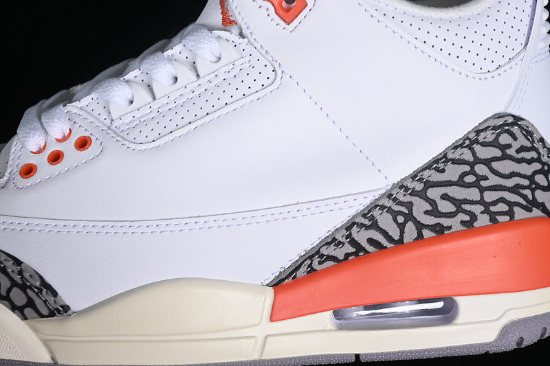 Nike Air Jordan 3 Retro Georgia Peach White Cosmic Clay Cement Grey Sneakers
