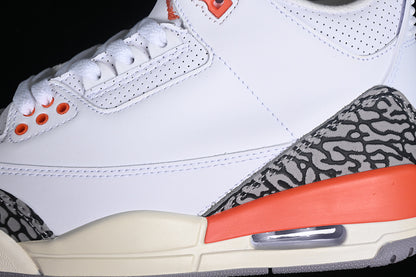 Nike Air Jordan 3 Retro Georgia Peach White Cosmic Clay Cement Grey Sneakers