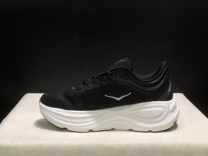 Hoka One One Bondi 9 Comfortable Low-top Running Shoes Sneakers Black/White