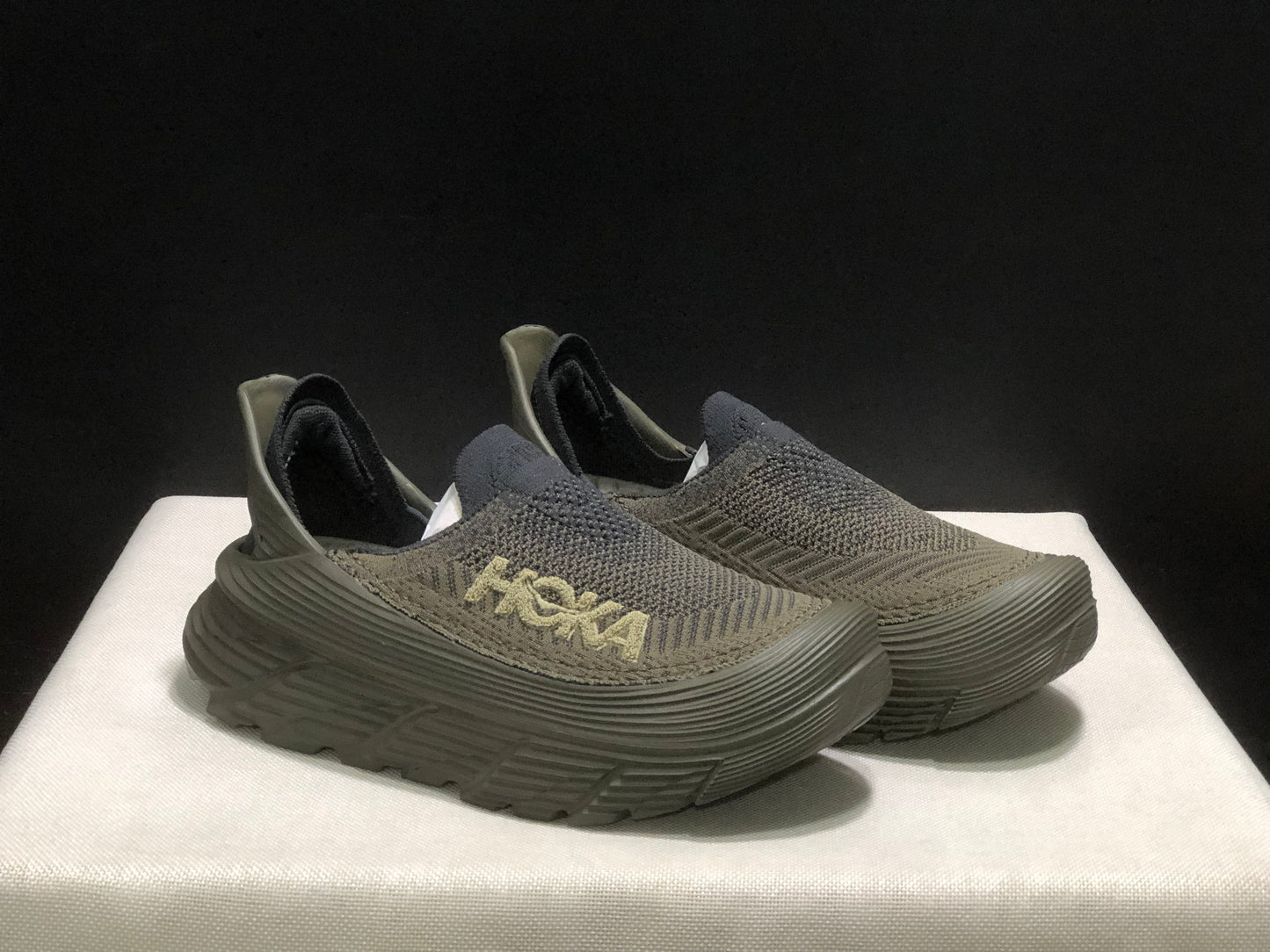 Hoka One One Restore TC Elastic Comfortable Low-top Running Shoes Sneakers Brown