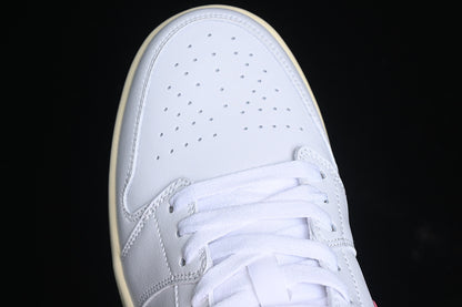 Nike Air Jordan 1 Low Sail Pink Sole White Sneakers