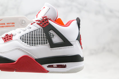 Nike Air Jordan 4 Retro OG IV White Bred Fire Red Sneakers