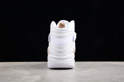 OVO Nike Air Jordan 8 Retro White Metallic Gold Sneakers