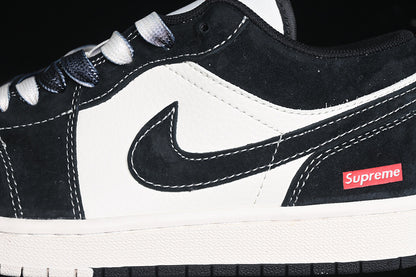 Nike Air Jordan 1 Low Supreme White Black Sneakers