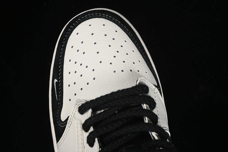 Travis Scott Fragment Design Nike Air Jordan 1 Low OG SP Black White Sneakers
