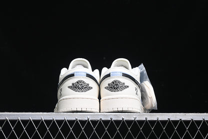 Nike Air Jordan 1 Low Black White Blue Sneakers