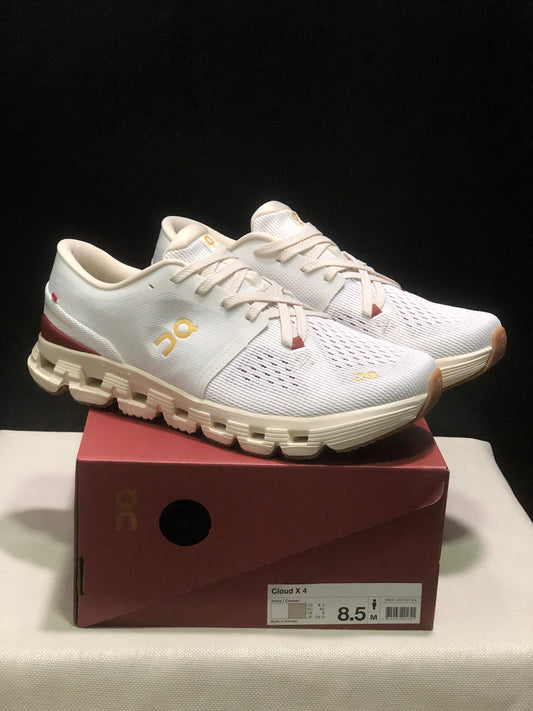 On Running Cloud X4 Comfortable Running Shoes Ivory/Cream