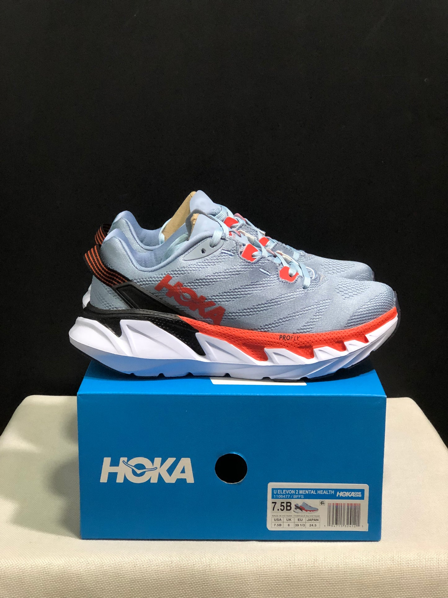 Hoka One One Elevon 2 Anti-slip Wear-resistant Running Shoes Sneakers Blue Gray