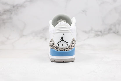 Nike Air Jordan 3 Retro Mid UNC Valor White Blue Sneakers