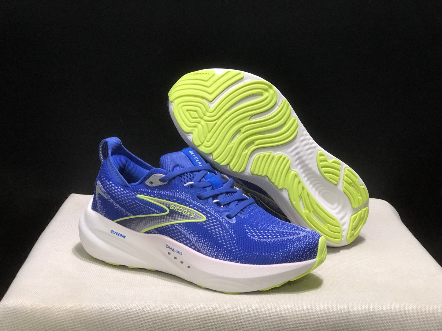 Brooks Glycerin 22 Comfortable Running Shoes White/Blue