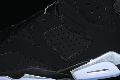 Nike Air Jordan 6 Retro Metallic Silver Black Sneakers