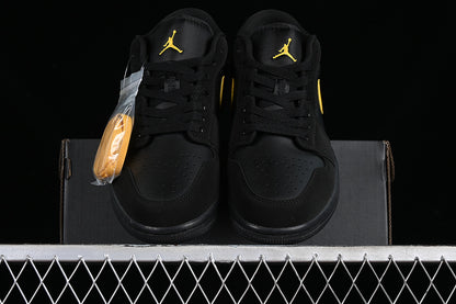 Nike Air Jordan 1 Low Gold Label Black Sneakers