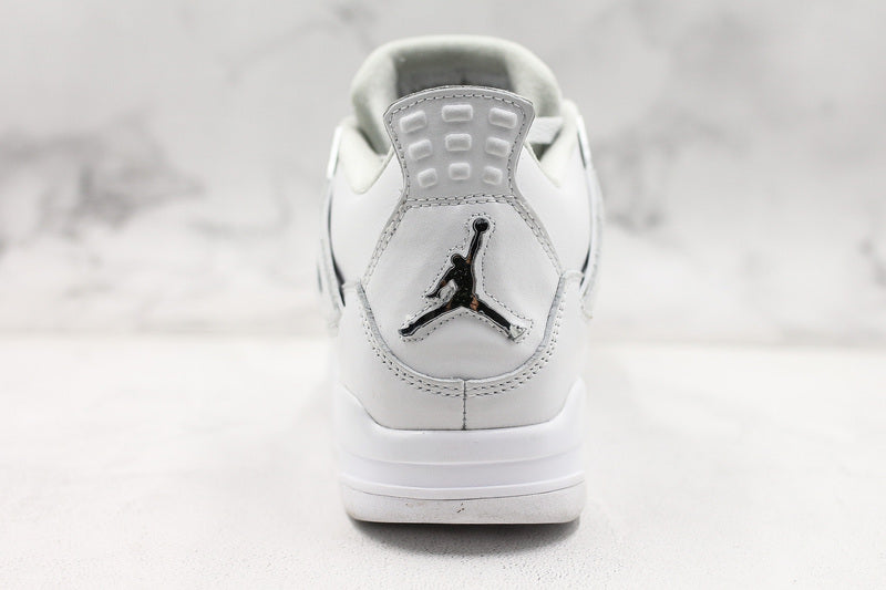 Nike Air Jordan 4 Retro Pure Version 2017 White Metallic Silver Sneakers