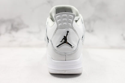 Nike Air Jordan 4 Retro Pure Version 2017 White Metallic Silver Sneakers