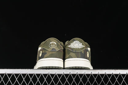 Nike Air Jordan 1 Low BAPE Travis Scott Fragment Design OG SP White Camouflage Sneakers