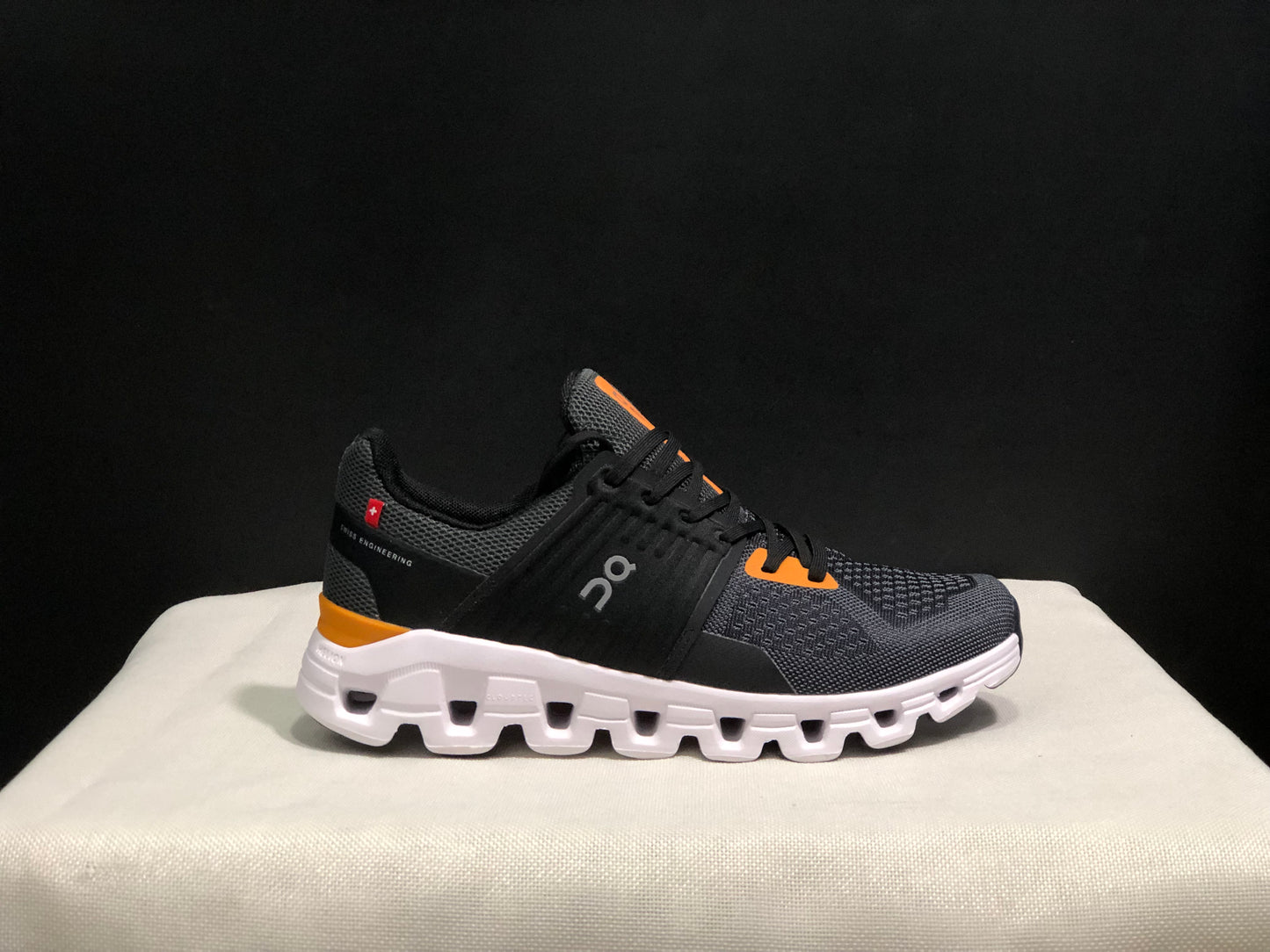 On Running Cloudswift Cushioning Running Shoes Dark Grey/Black/Orange