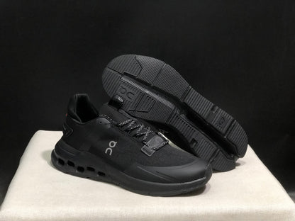 On Running Cloudnova Flux Comfortable Running Shoes All Black