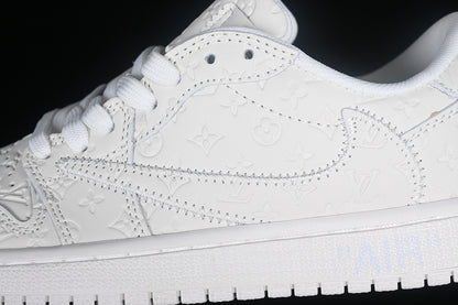 Travis Scott Nike Air Jordan 1 Low LV OG White Sneakers