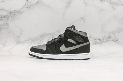Nike Air Jordan 1 Mid Shadow Particle Grey Black Sneakers