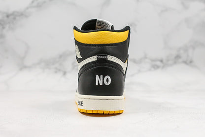 Nike Air Jordan 1 Retro NRG High Black White Yellow Sneakers