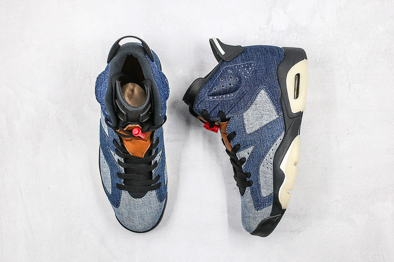 Nike Air Jordan 6 Retro Washed Denim 2019 Blue Sneakers
