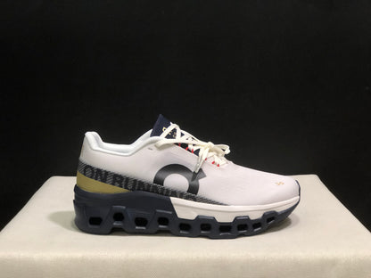 On Running Cloudmonster 2 Shock-Absorbing And Breathable Running Shoes White/Midnight