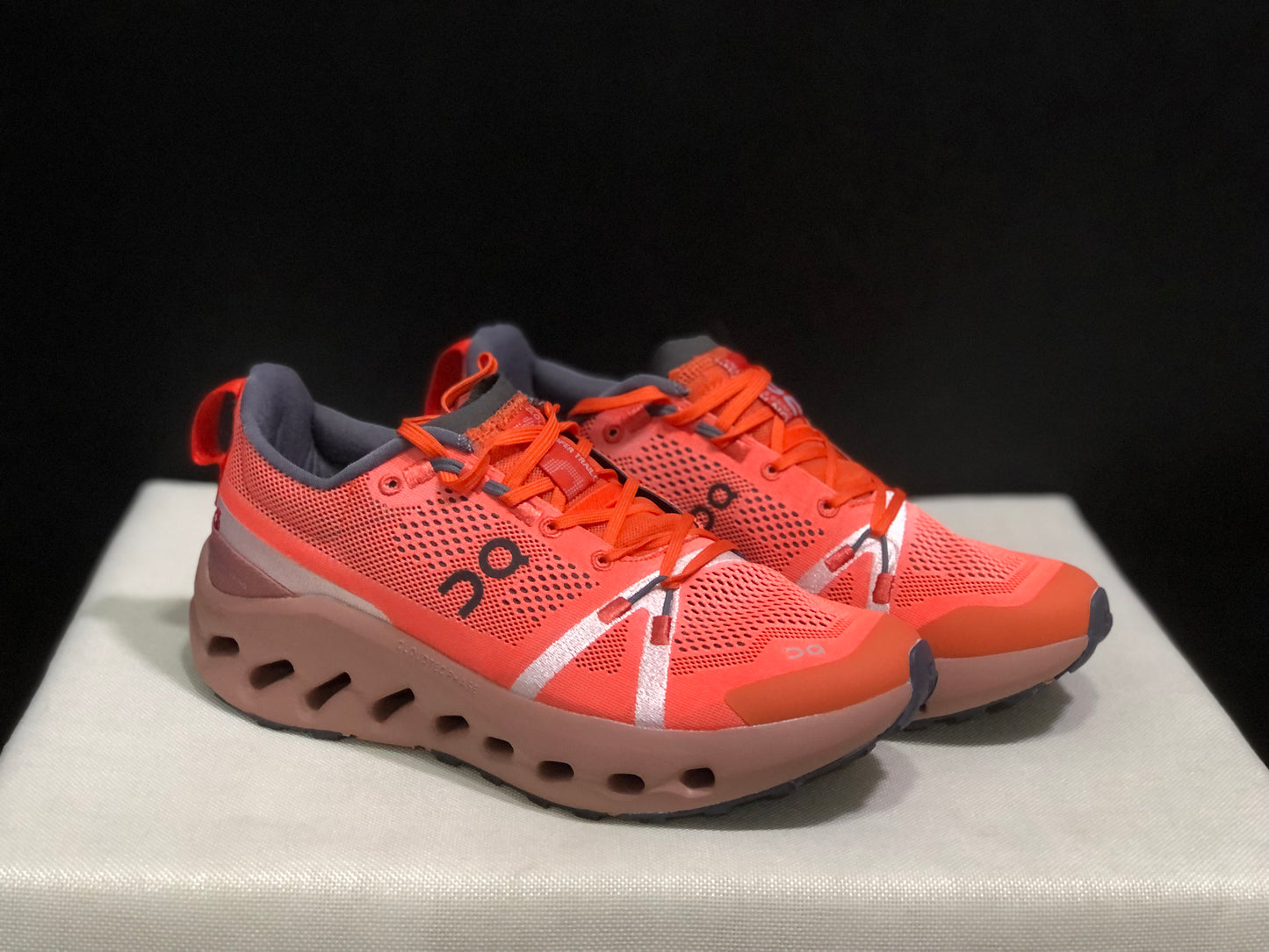 On Running Cloudsurfer Trail Orange Waterproof Comfortable And Breathable Running Shoes