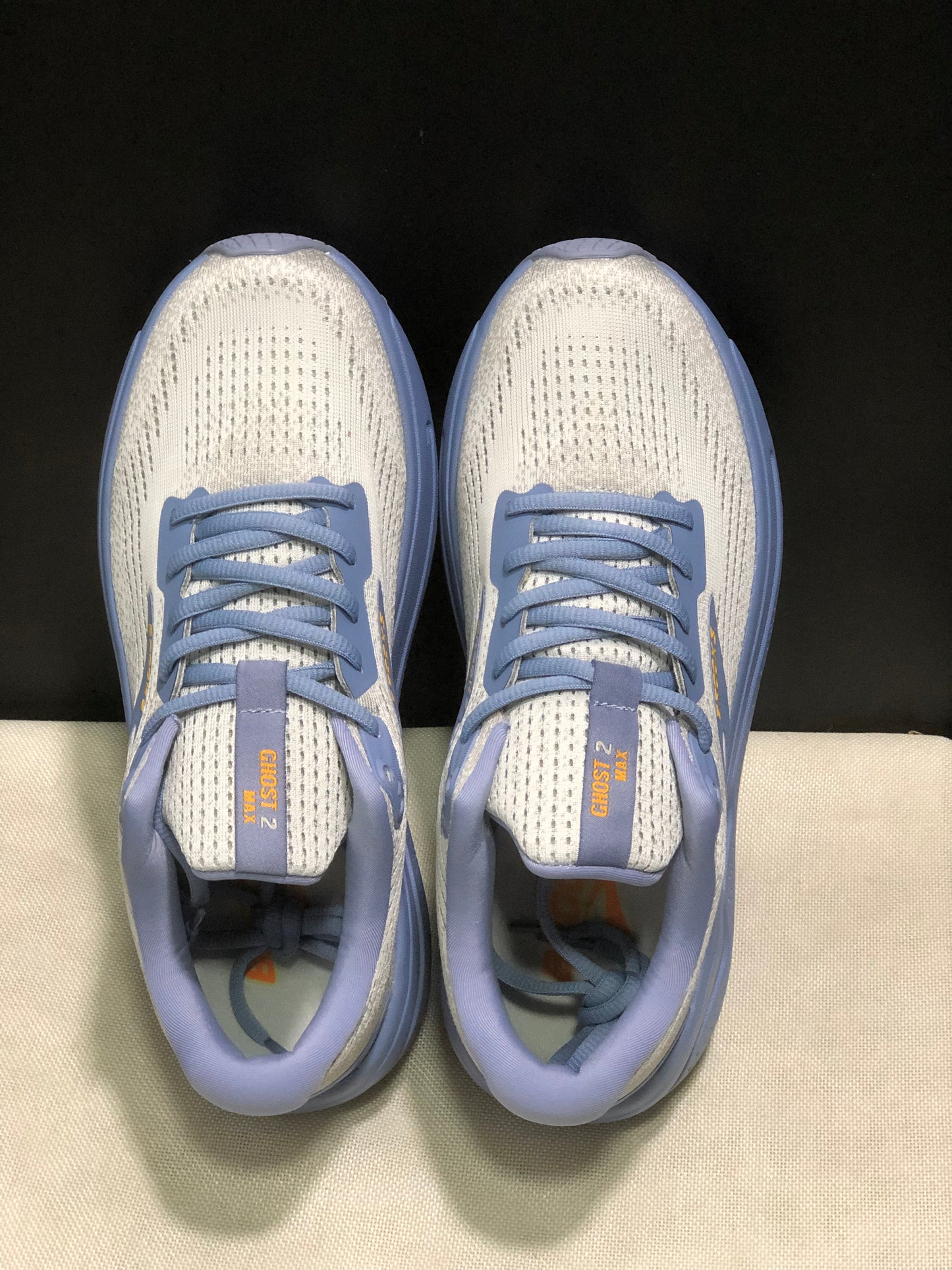 Brooks Ghost Max 2 Breathable Low-top Running Shoes Blue/Orange