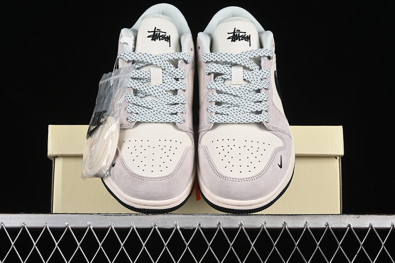 Nike Air Jordan 1 Low Black White Two-Tone Soles White Grey Sneakers