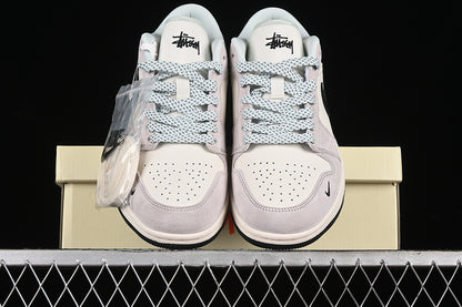 Nike Air Jordan 1 Low Black White Two-Tone Soles White Grey Sneakers