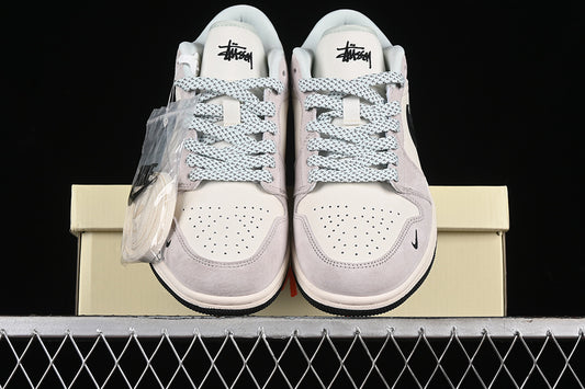 Nike Air Jordan 1 Low Black White Two-Tone Soles White Grey Sneakers