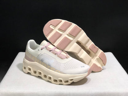 On Running Cloudmonster CNY Shock-Absorbing And Anti-Slip Sports Shoes Moonlight/pink