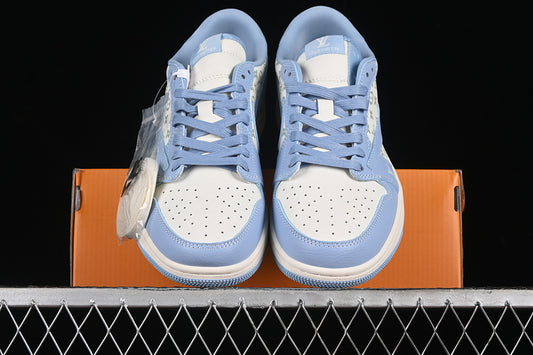 Nike Air Jordan 1 Low LV Travis Scott Fragment Design OG SP White Sky Blue Sneakers