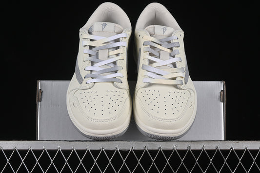 Nike Air Jordan 1 Retro Low OG SP Off-White Travis Scott Fragment Design White Grey Sneakers