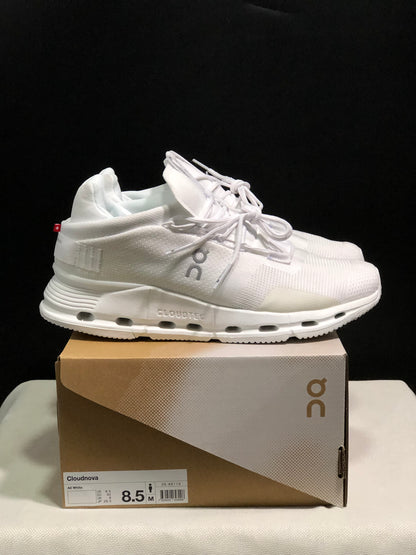 On Running Cloudnova Lightweight Sports Casual Shoes All White