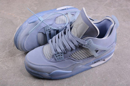 Nike Air Jordan 4 Retro Grey Blue Sneakers
