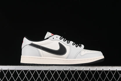 Nike Air Jordan 1 Low Supreme Travis Scott Fragment Design OG SP Black White Grey Sneakers