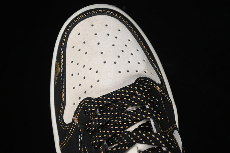 Nike Air Jordan 1 Low OG SP Travis Scott Fragment Design Black White Gold Sneakers