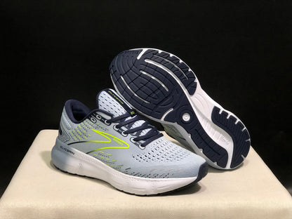 Brooks Glycerin GTS 20 Shock-absorbing Wear-resistant Running Shoes Grey/Fluorescent Green
