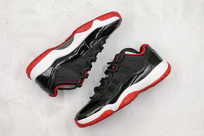 Nike Air Jordan 11 Retro Low-Top Bred Black Sneakers