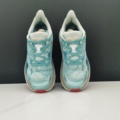 Hoka One One Clifton 8 Turquoise Fashion Shoes Shock-absorbing Sneakers