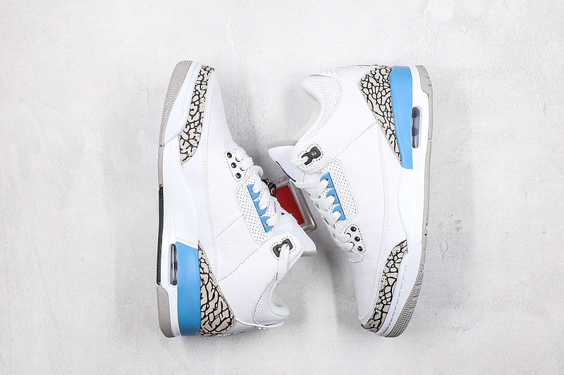 Nike Air Jordan 3 Retro Mid UNC Valor White Blue Sneakers