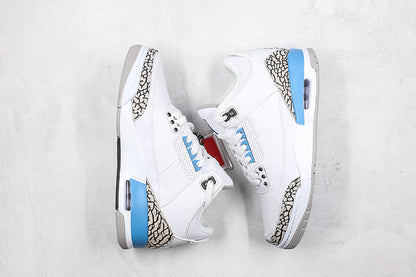 Nike Air Jordan 3 Retro Mid UNC Valor White Blue Sneakers