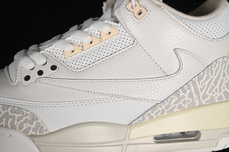 Nike Air Jordan 3 Retro Travis Scott Fragment Design Cactus Jack White Grey Sneakers