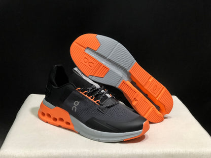 On Running Cloudnova Flux Comfortable Running Shoes Black/Flame