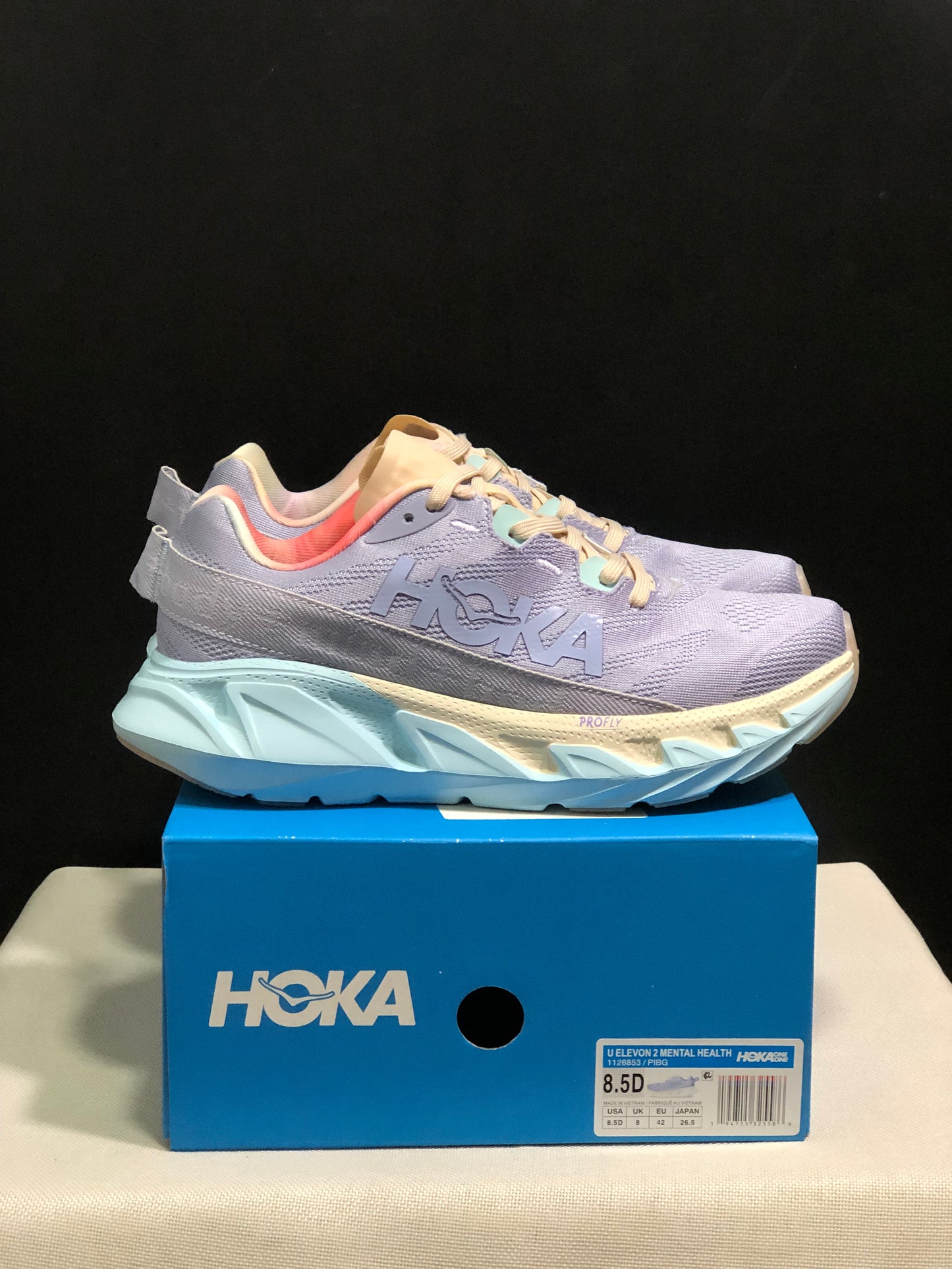 Hoka One One Elevon 2 Anti-slip Wear-resistant Running Shoes Sneakers Light Purple
