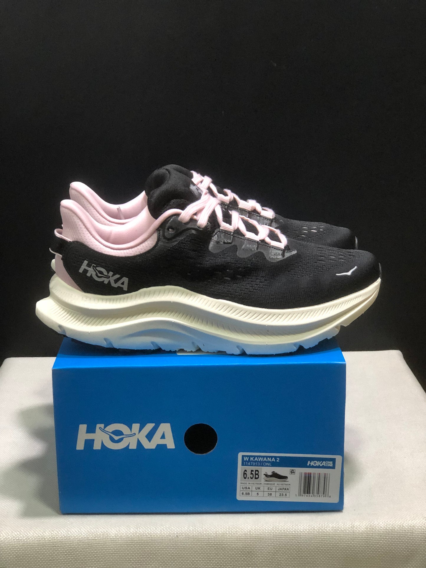 Hoka One One Kawana 2 Comfortable Casual Running Shoes Sneakers Black/White